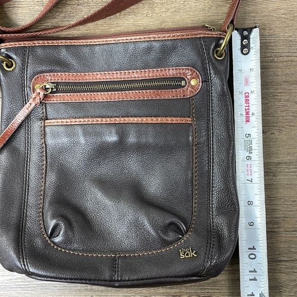 The Sak Cora Brown Genuine Leather Shoulder Bag, Crossbody Bag - Picture 4 of 9